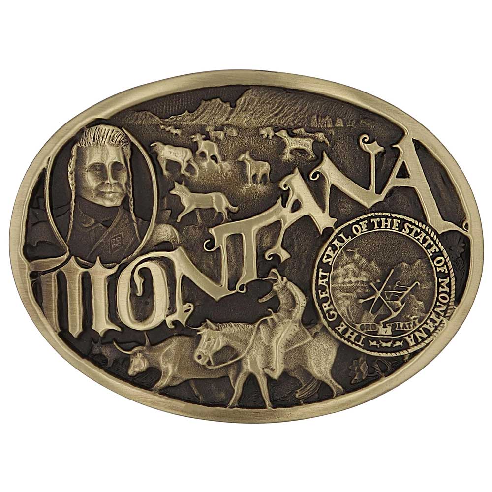 Montana Silversmith Attitude State Belt Buckles