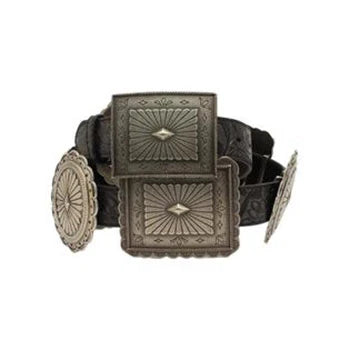 Ariat Women's Black Embossed Concho Western Belt