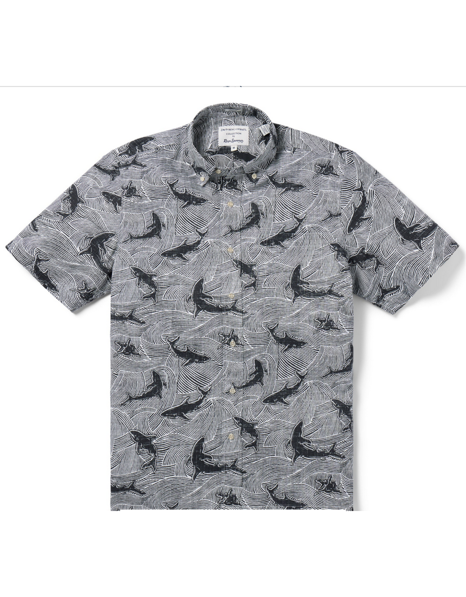Reyn Spooner Black/White Mano By Dietrich Varez Short Sleeve Shirt