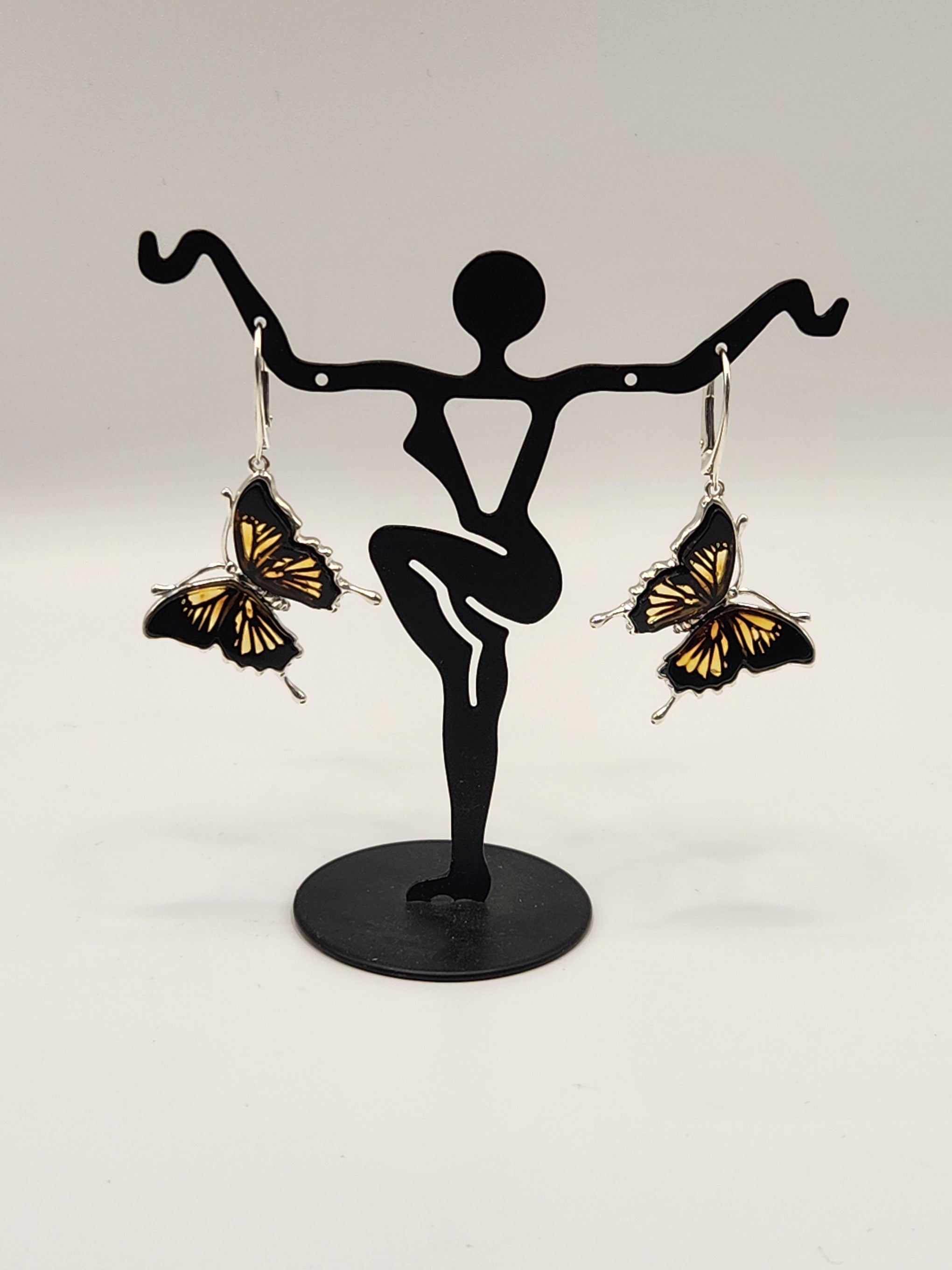 Amber Butterfly Amberman Earings
