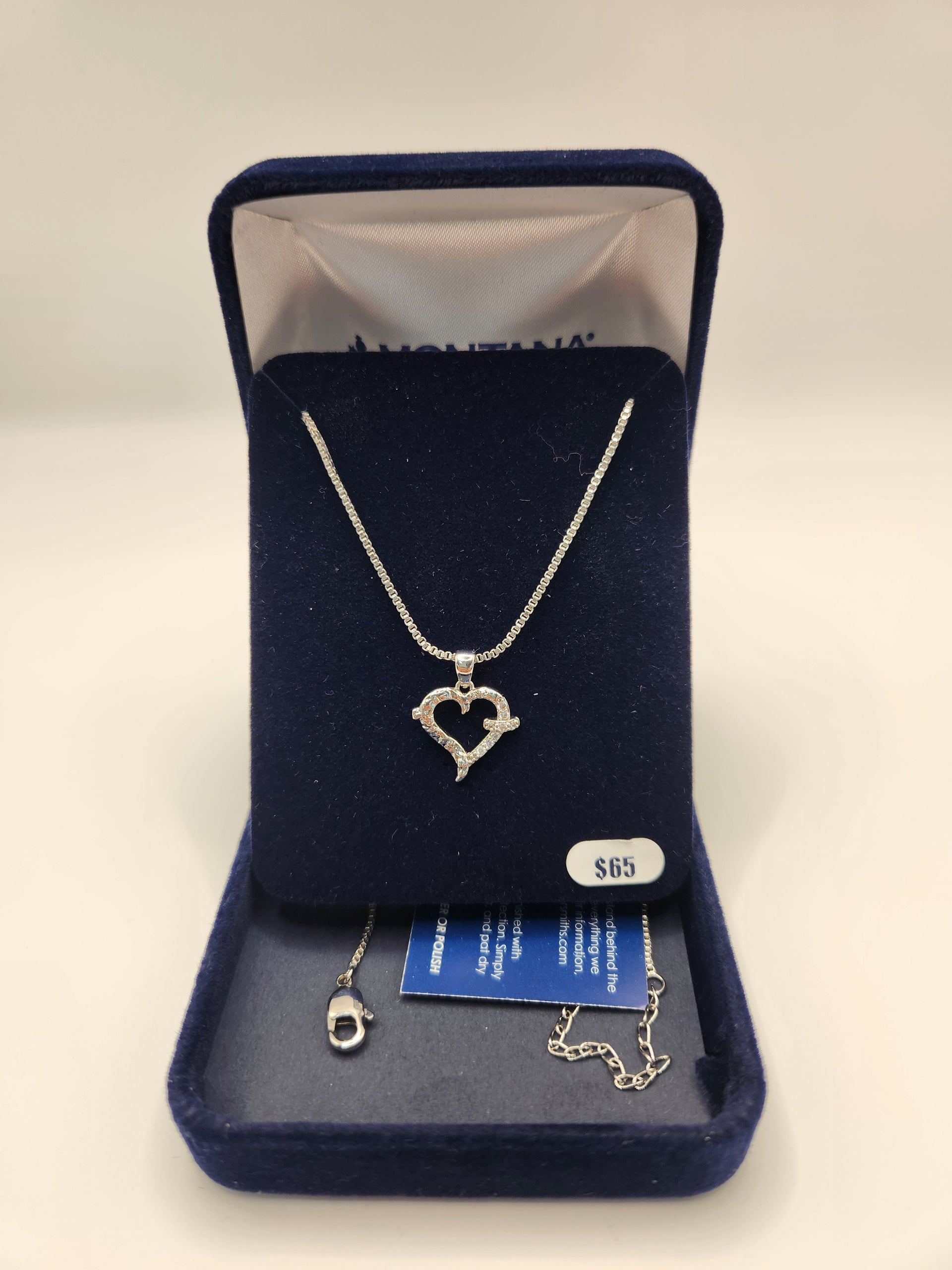 Montana Silver With Love Heart Necklace