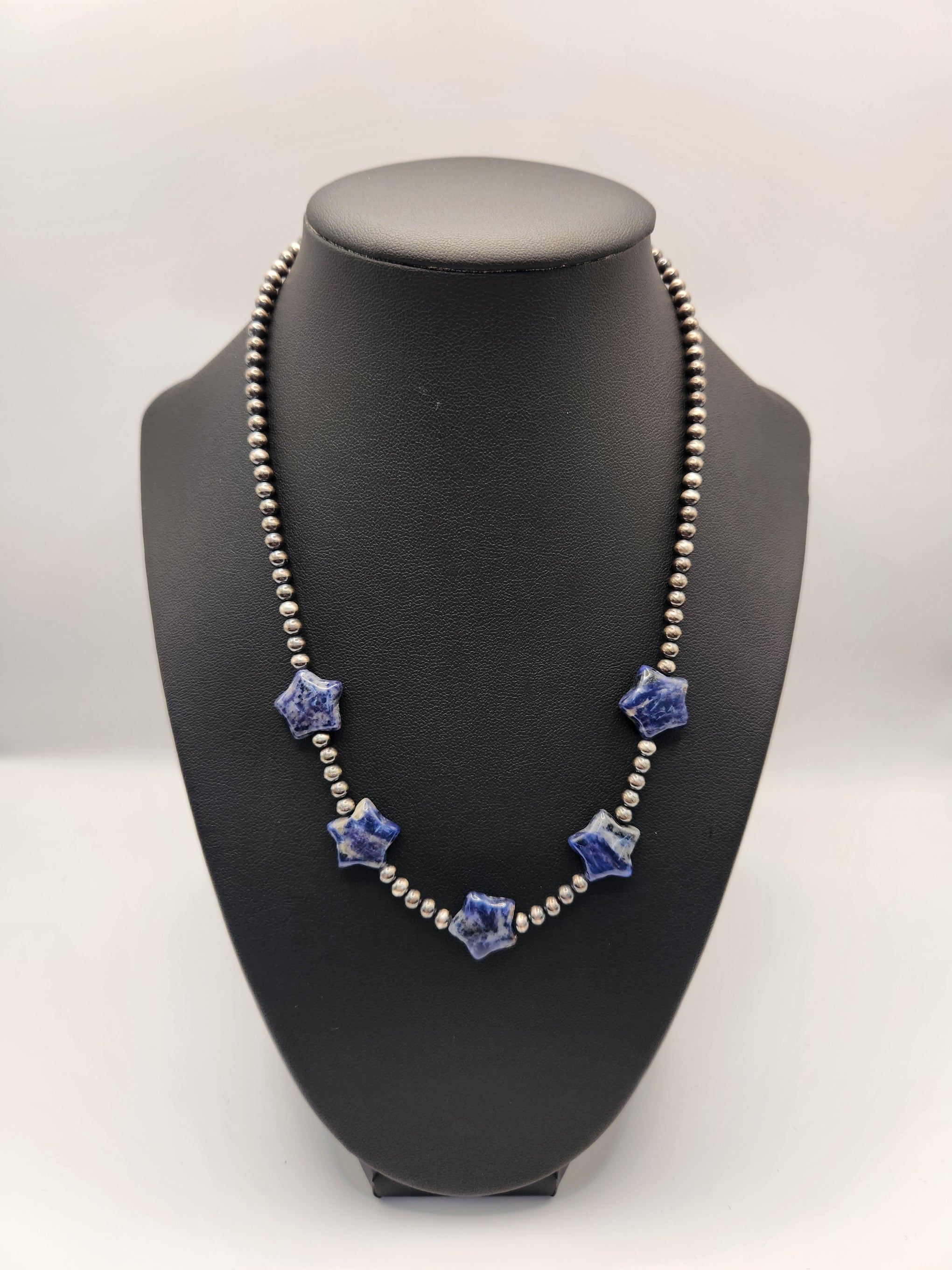 Lapis Luzuli Star Sterling Silver Necklace #LSN1