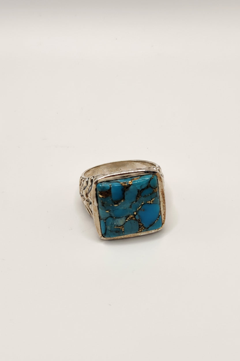 Copper Turquoise BSS Jewelry Ring Size 10
