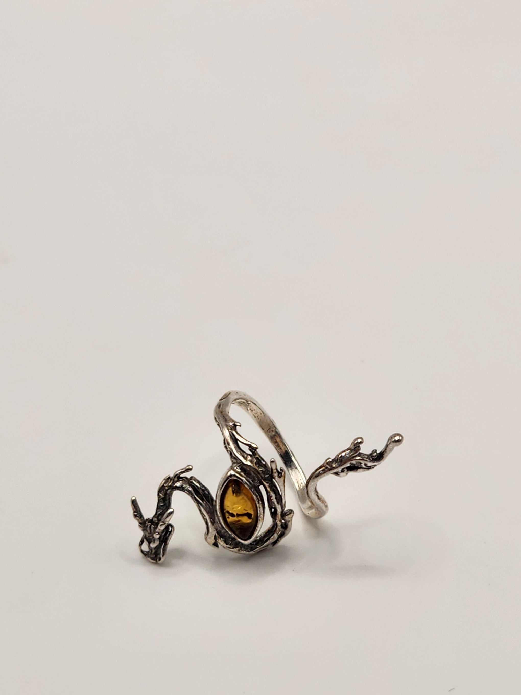 Amber Dragon Ring