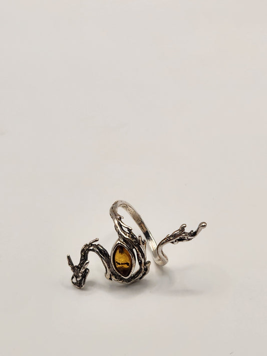 Amber Dragon Ring