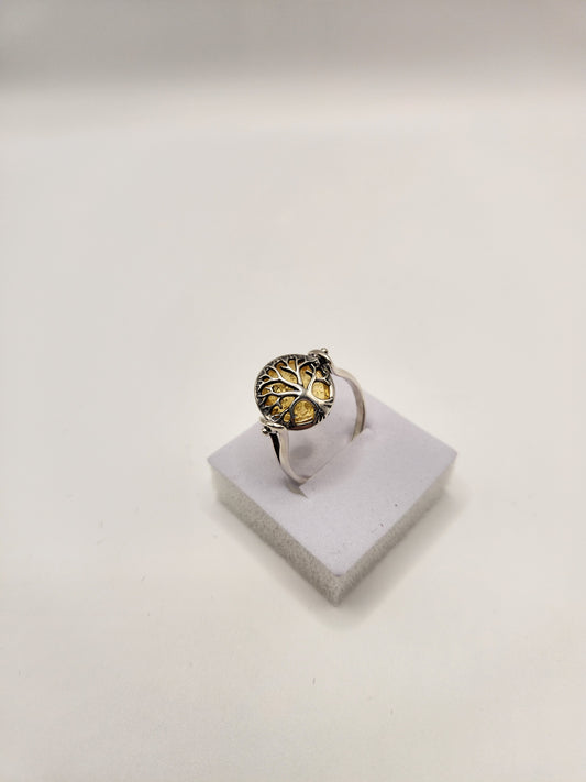 Amber Spining Tree Amberman Ring Size 7