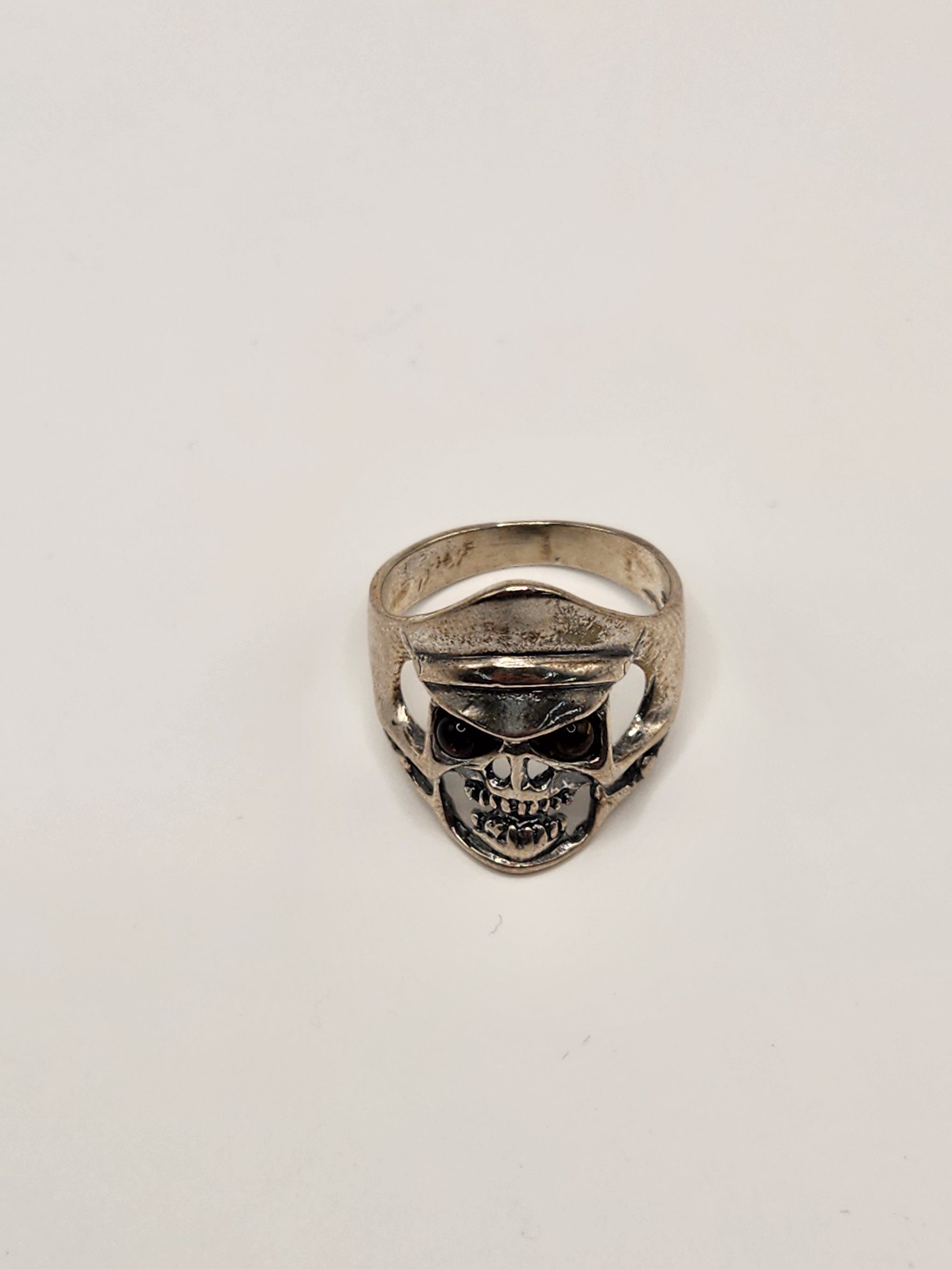Amber Skull Head Ring Size 9 #ASR39