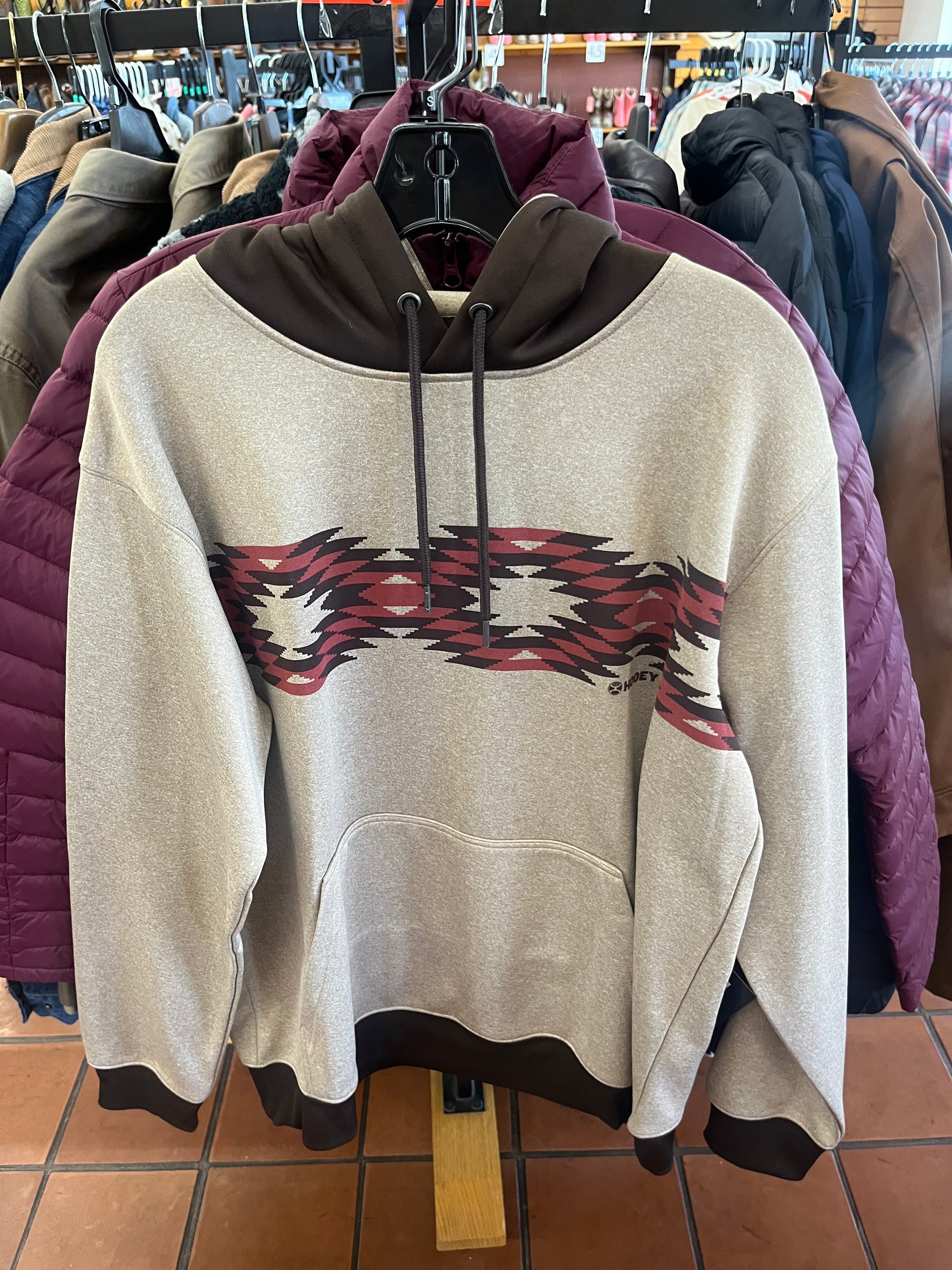 Hooey Men's Tan Polar Fleece Hoody (FINAL SALE)