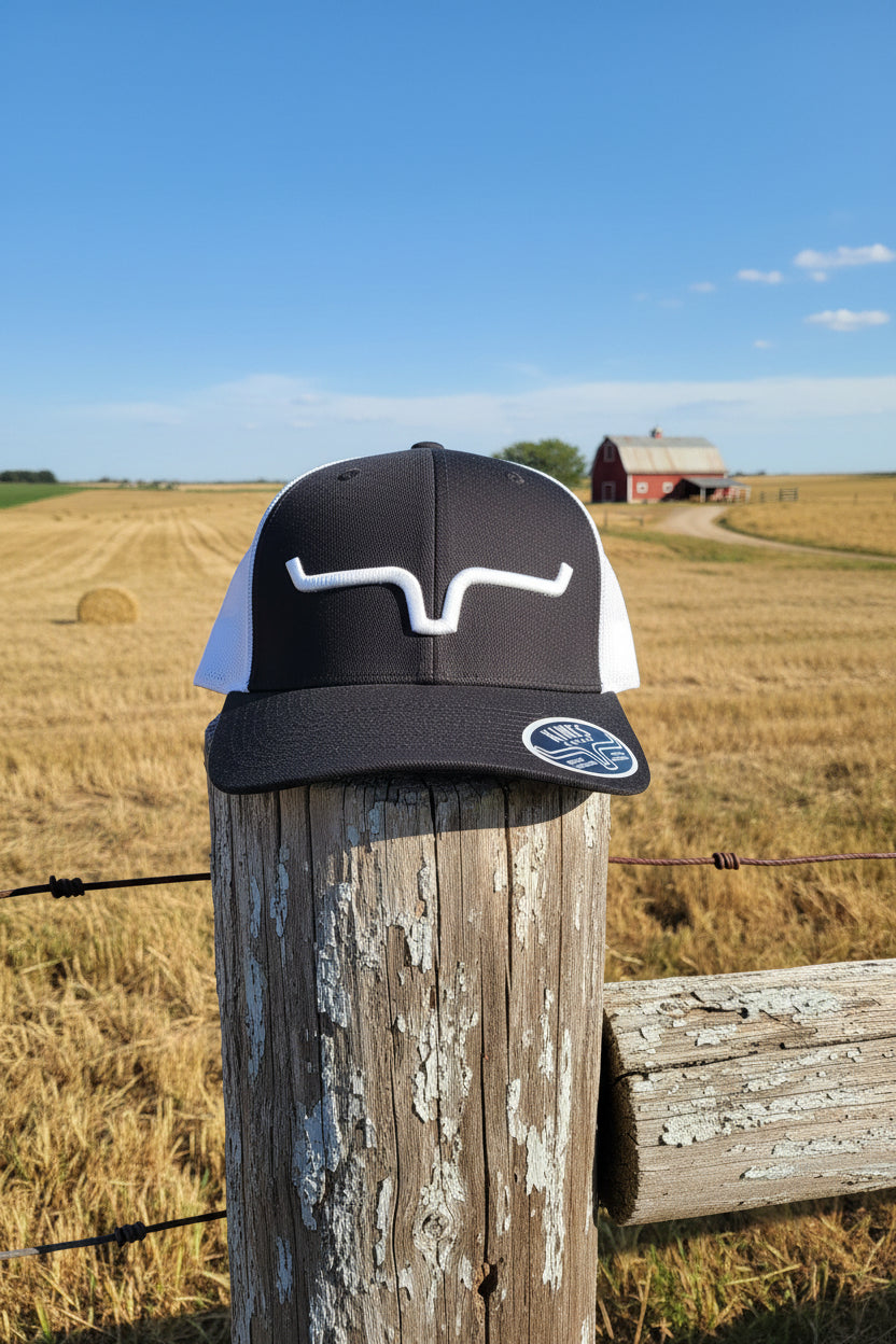 Kimes Ranch Weekly Trucker Black/White Cap