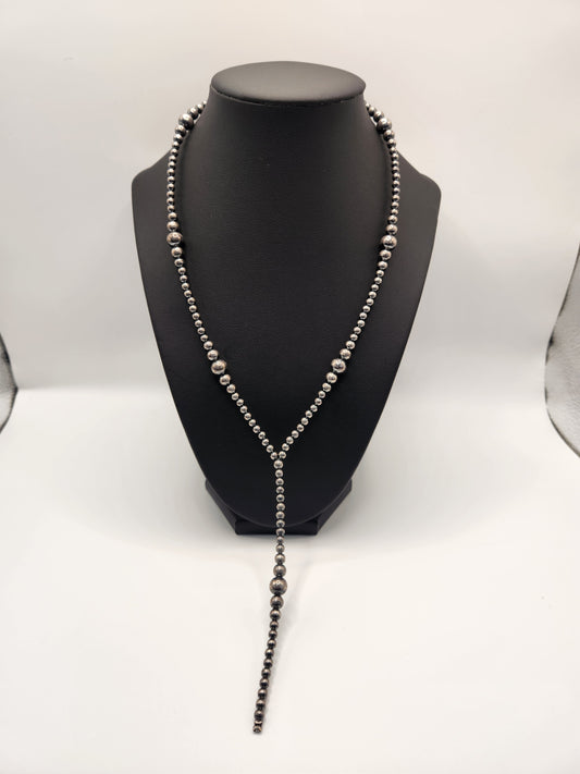Bijoux Fab Sterling Silver Navajo-Style Pearl Necklace