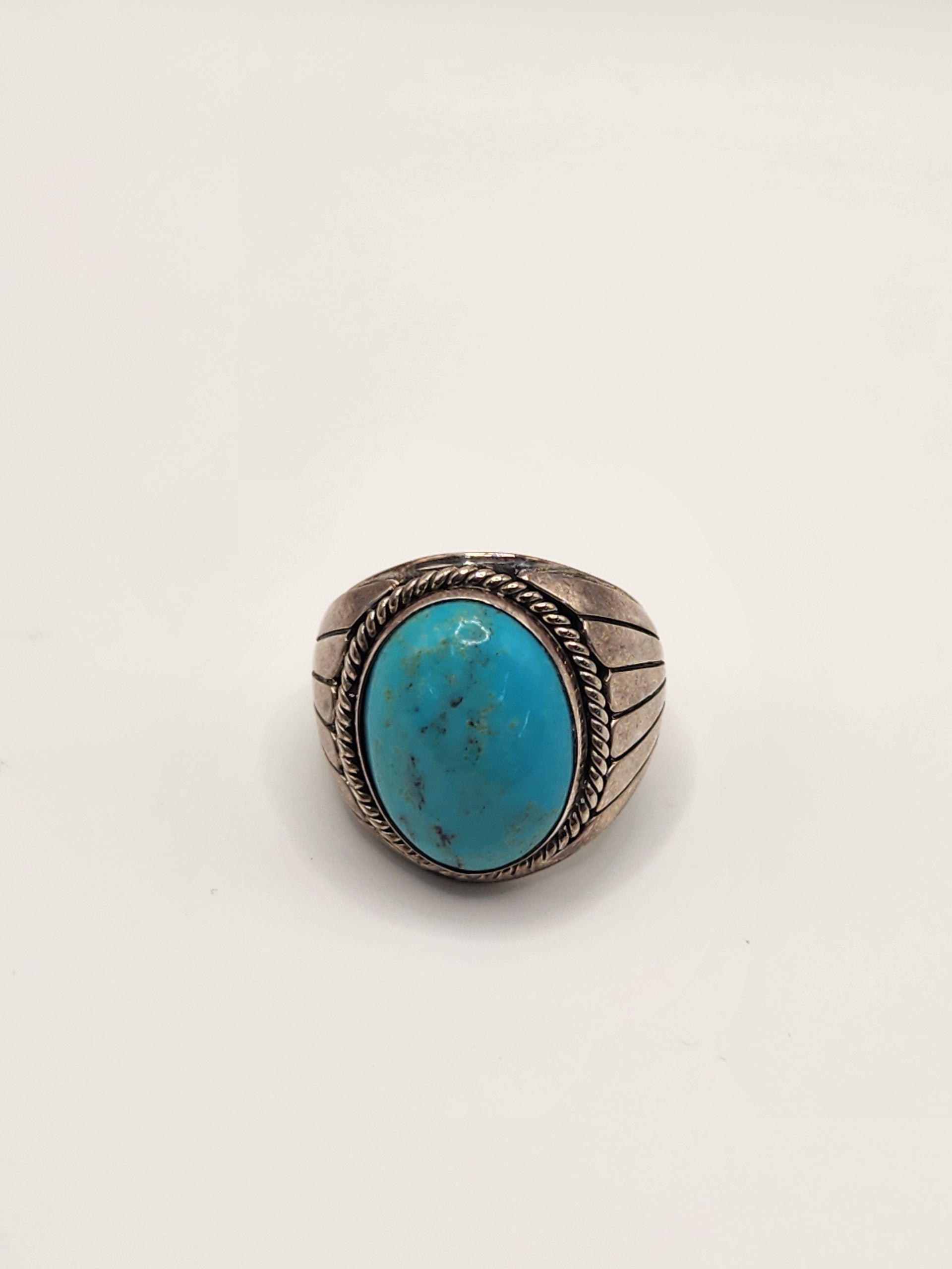 Turquoise Sterling Silver Ring Sz 11 #TSSR1