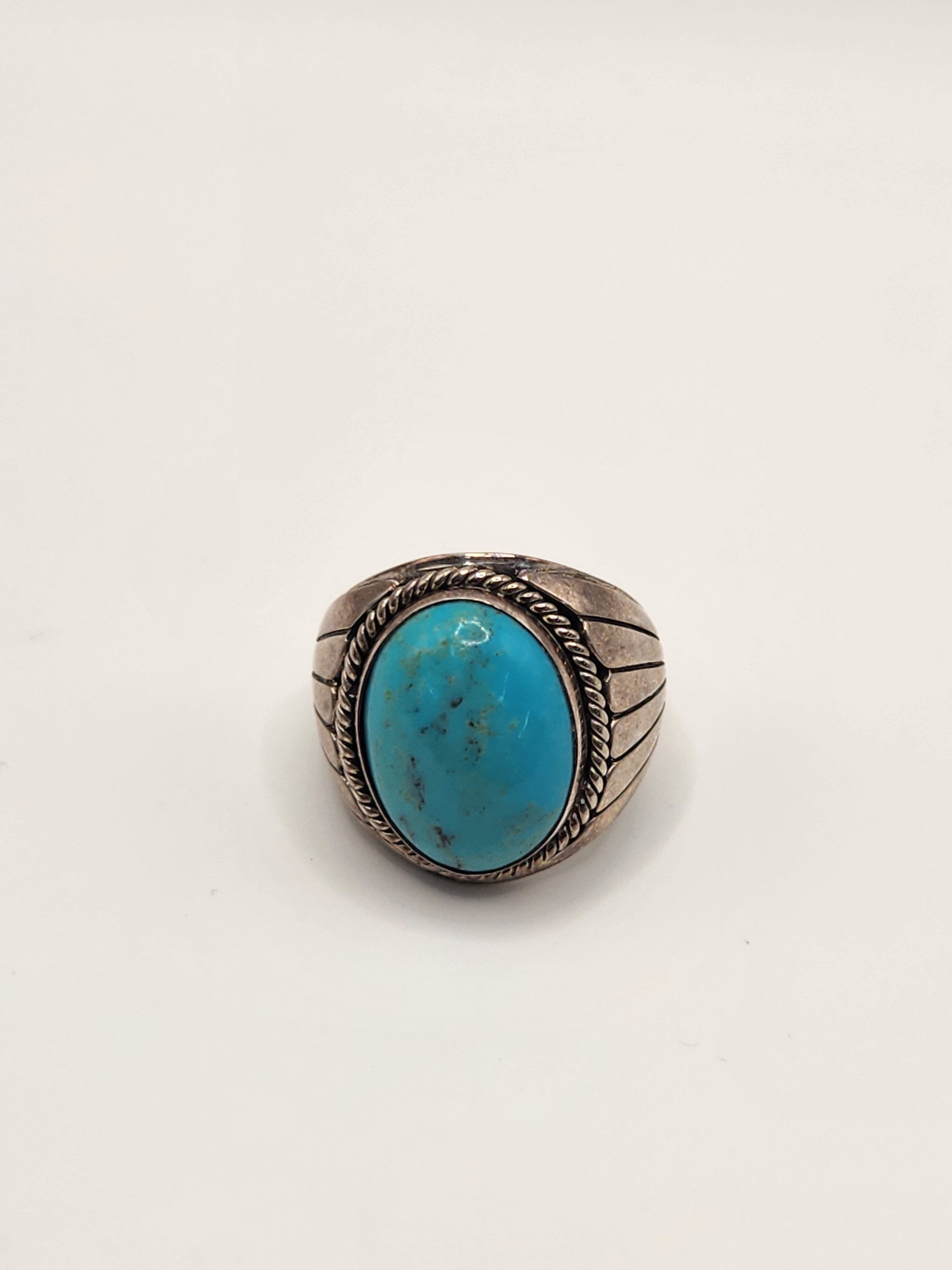 Turquoise Sterling Silver Ring Sz 11 #TSSR1