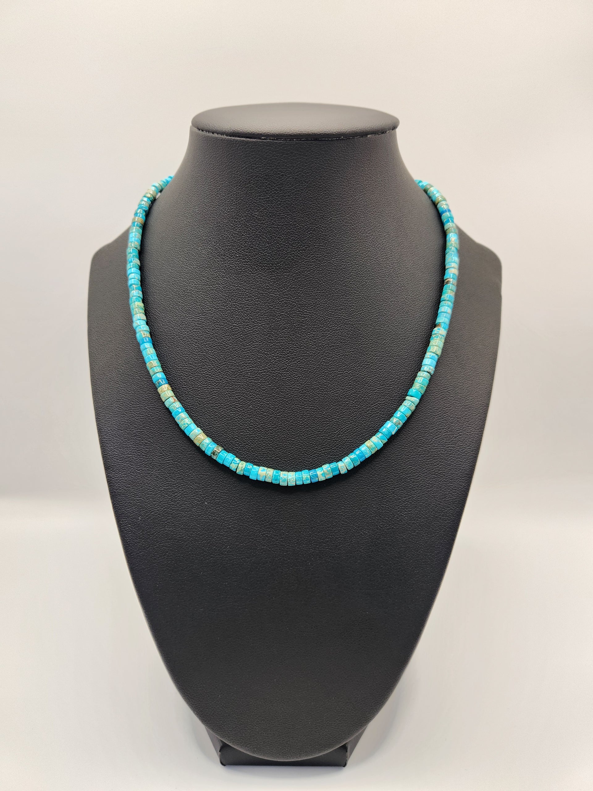 Small Turquoise Silver Sun Jewelry Choker Necklace