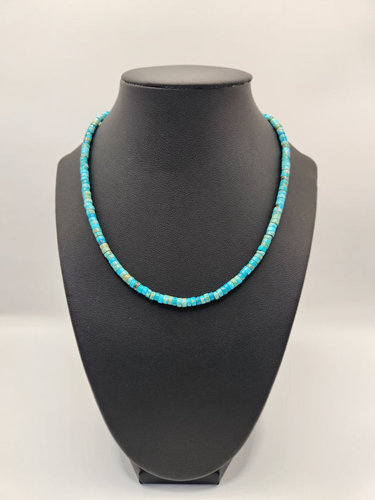 Small Turquoise Silver Sun Jewelry Choker Necklace