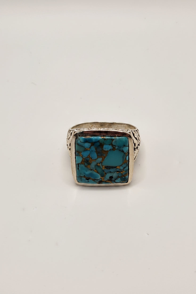 Copper Turquoise BSS Jewelry Ring Size 11