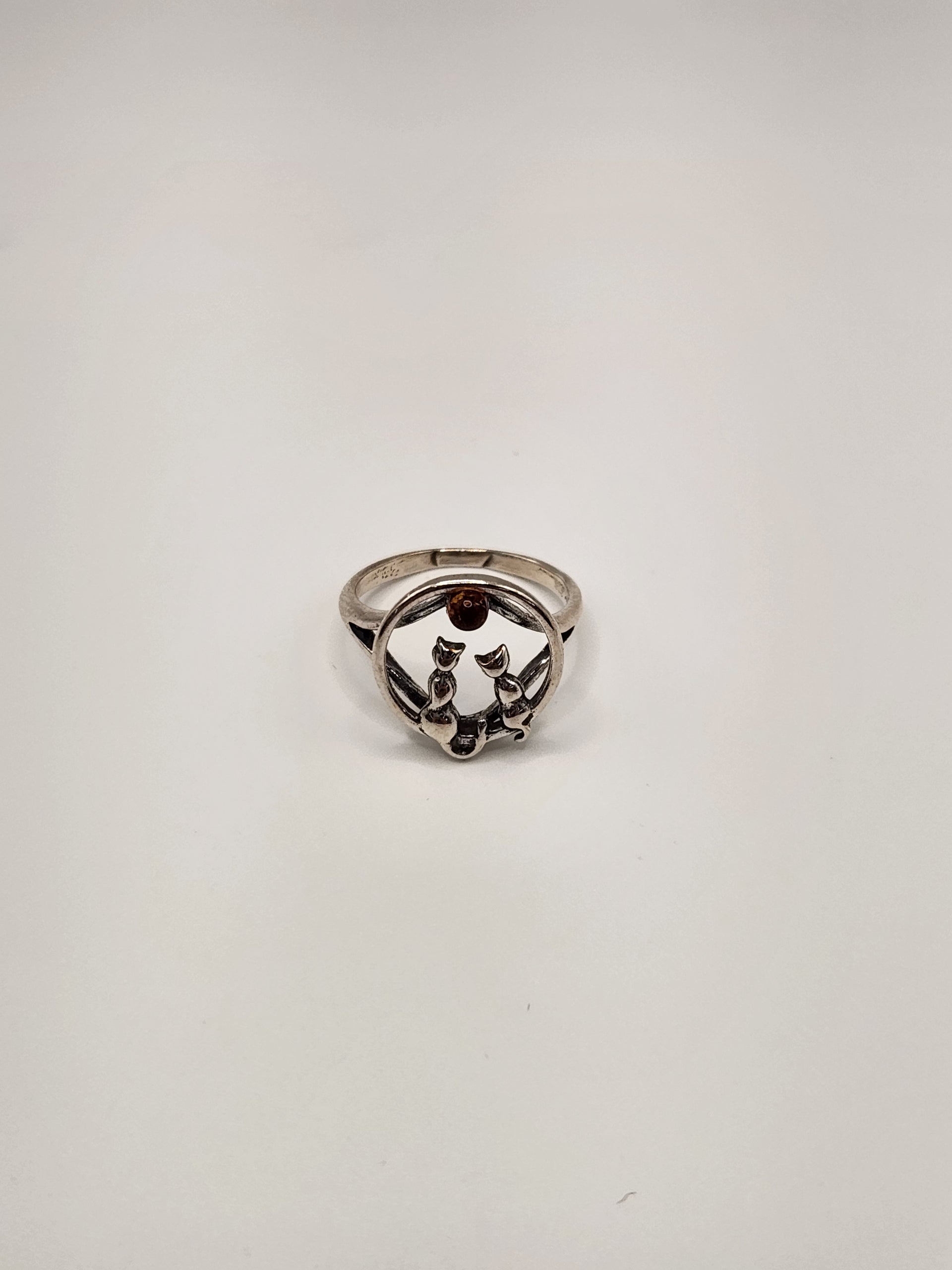 Amber Cat Ring Size 6 #ACR16