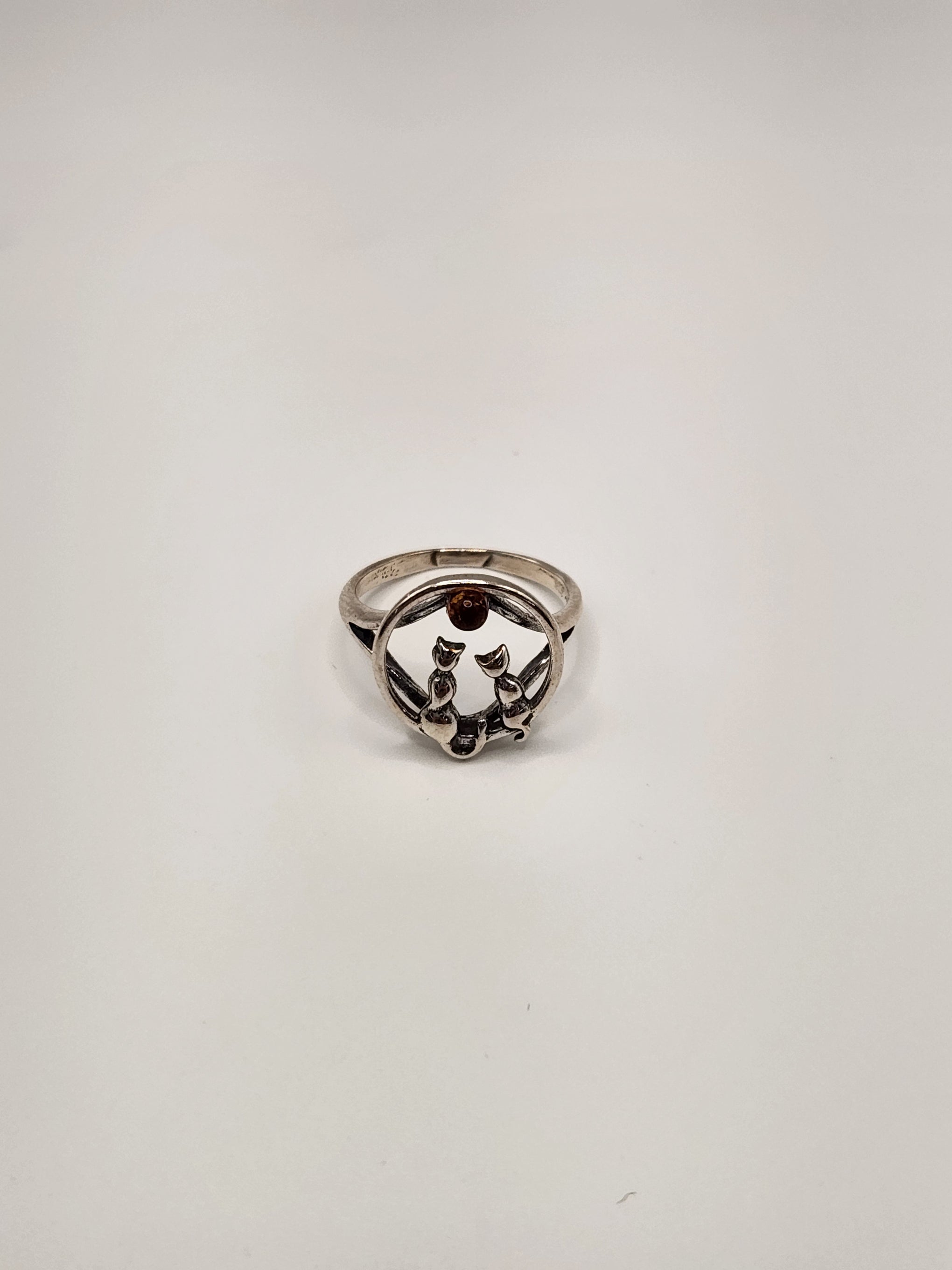 Amber Cat Ring Size 6 #ACR16