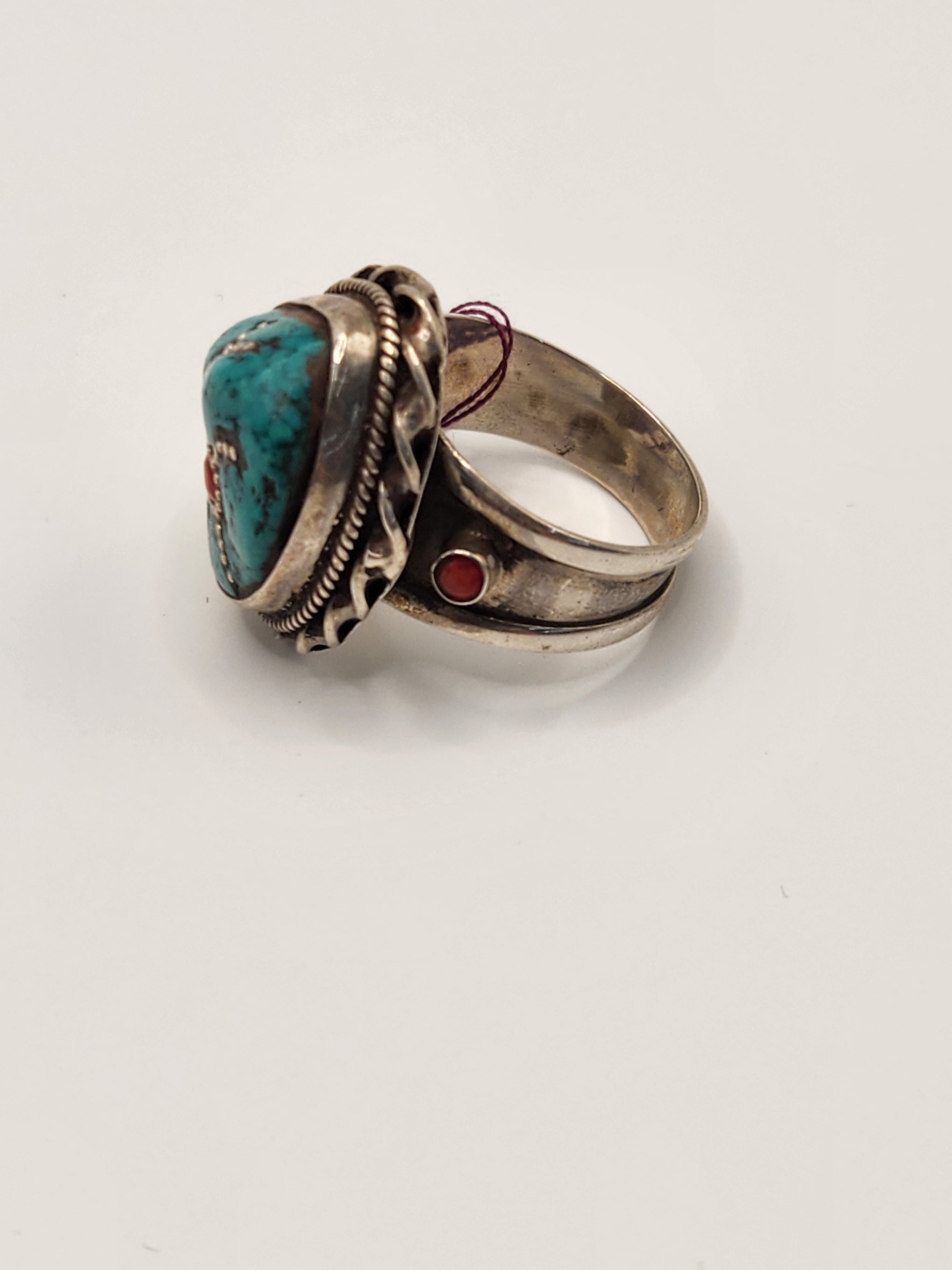 Turquoise Sterling Silver Ring Sz 9 #TR9