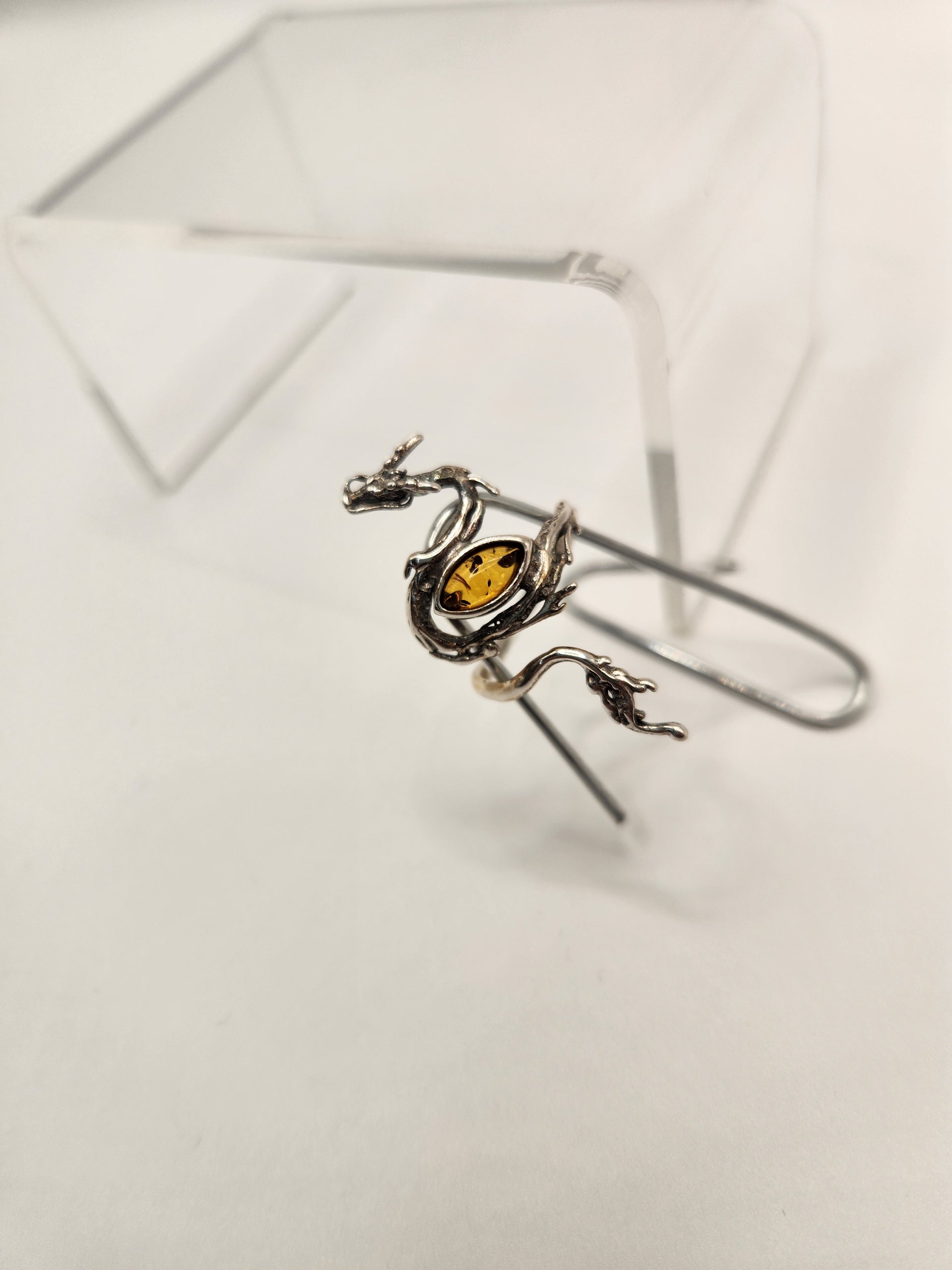 Amber Dragon Ring