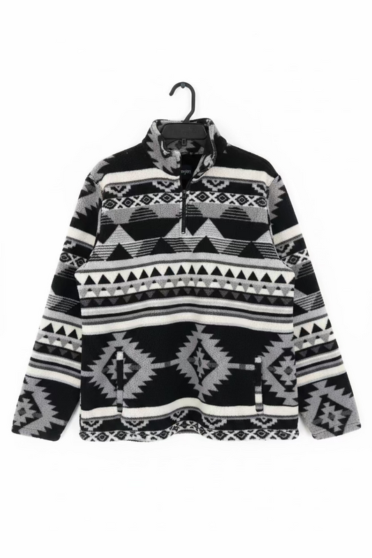 Wrangler Women's Black/Grey Aztec Wool Pullover (FINAL SALE)