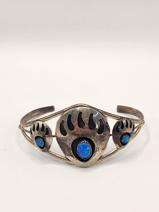Navajo Opal Bear Paw Cuff