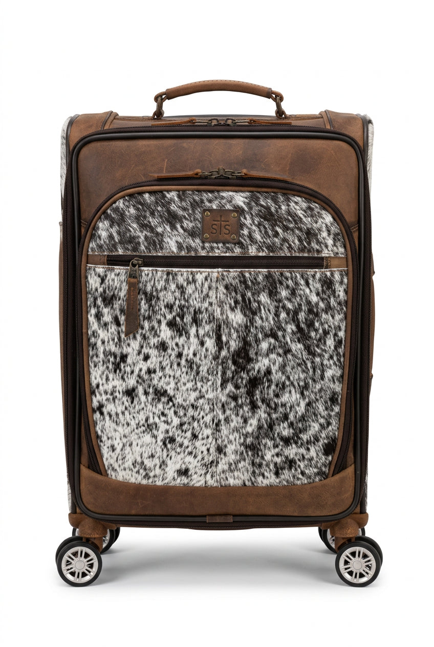 STS Cowhide Rolling Bag