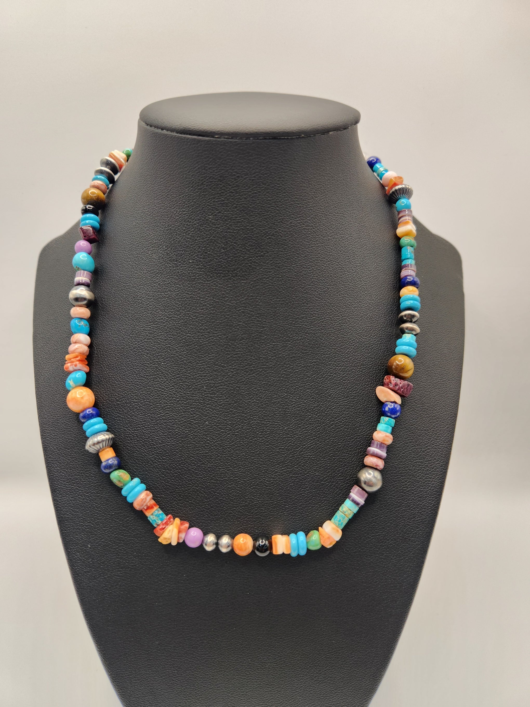 Turqouise Multi Color Silver Sun Jewelry Necklace