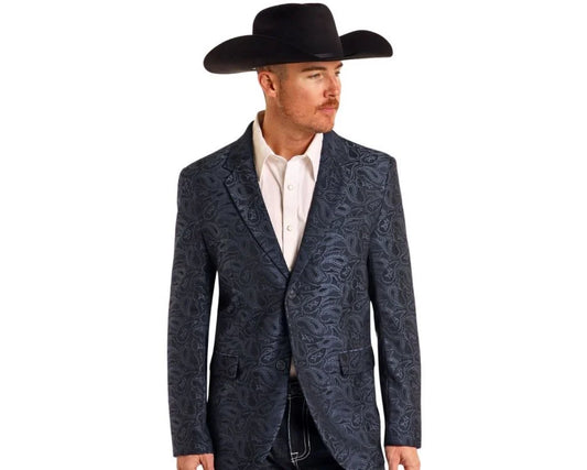 Rock & Roll Blue Paisley Jacquard Sports Coat