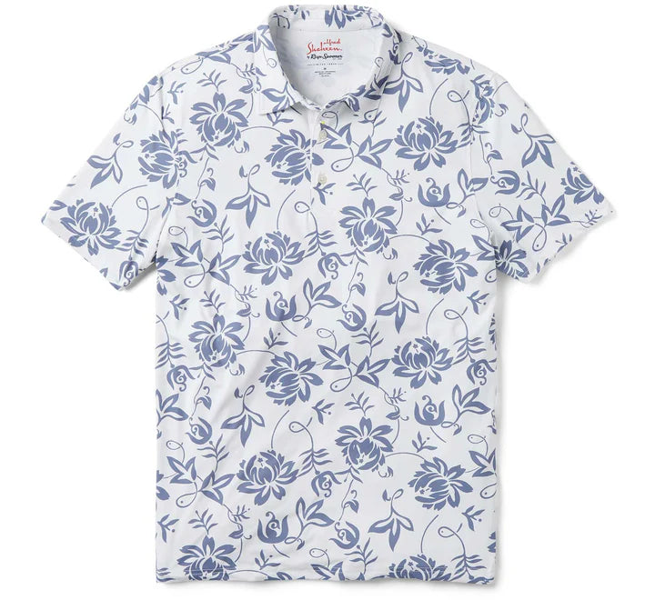 Reyn Spooner White Classic Pareau PP Polo Shirt