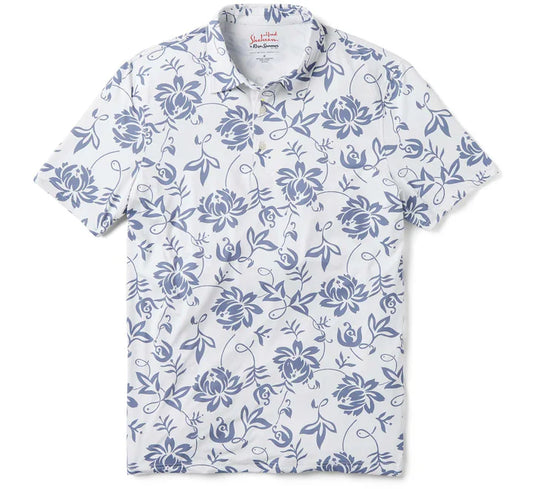 Reyn Spooner White Classic Pareau PP Polo Shirt